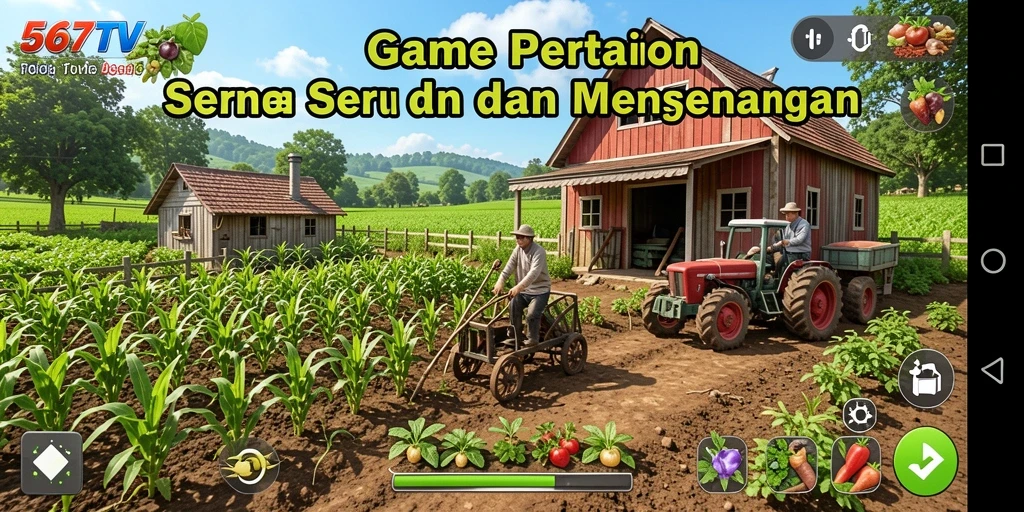 Gameplay 567TV menunjukkan keseruan bertani dan mengelola ladang.