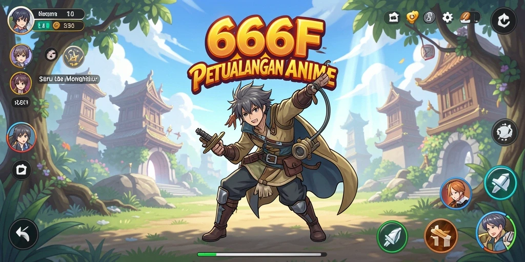 Tampilan gameplay <strong>666F</strong> menampilkan aksi karakter anime yang memukau.