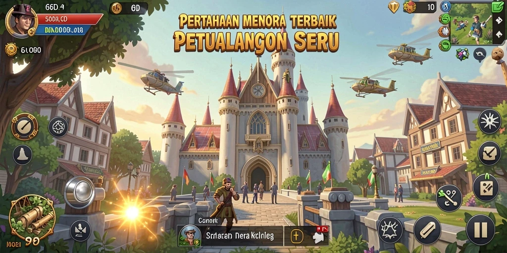 Tampilan gameplay 66D yang seru dan menantang di Tower Defense.