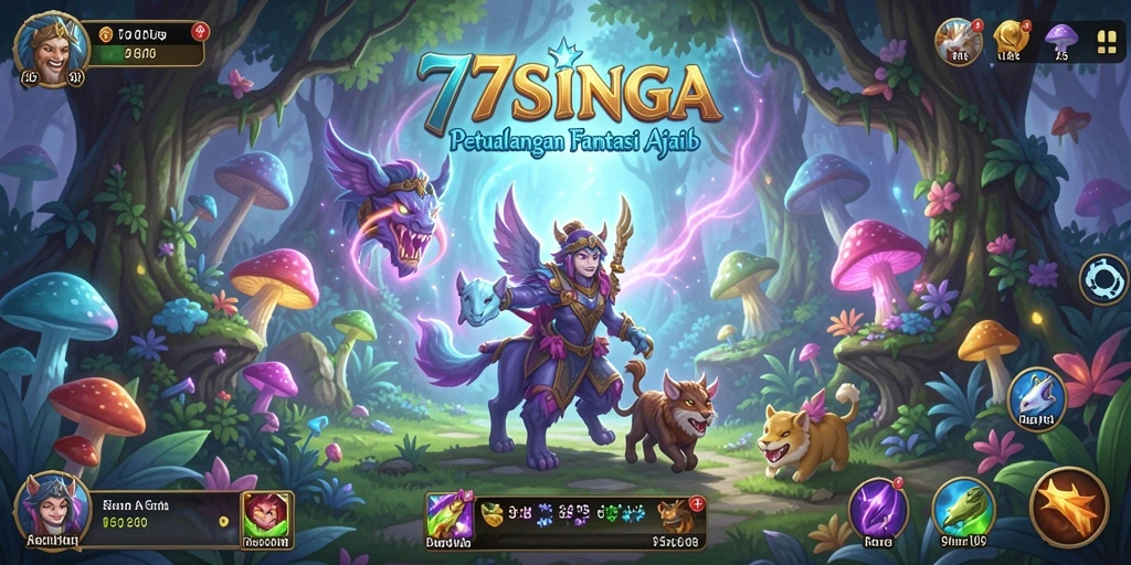 Tampilan gameplay menarik dari 77SINGA, dengan pertarungan intens dan eksplorasi dunia.