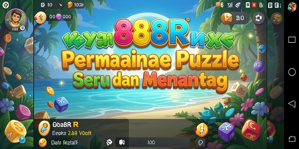 Tangkapan layar permainan 888R menunjukkan gameplay Puzzle yang menantang.