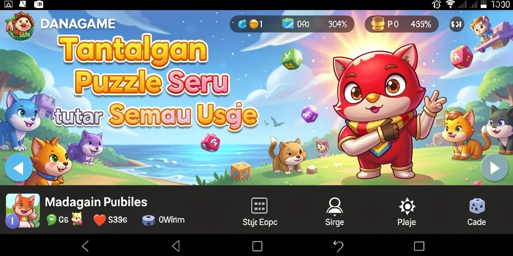 Tampilan gameplay Puzzle yang menantang dan mengasyikkan.