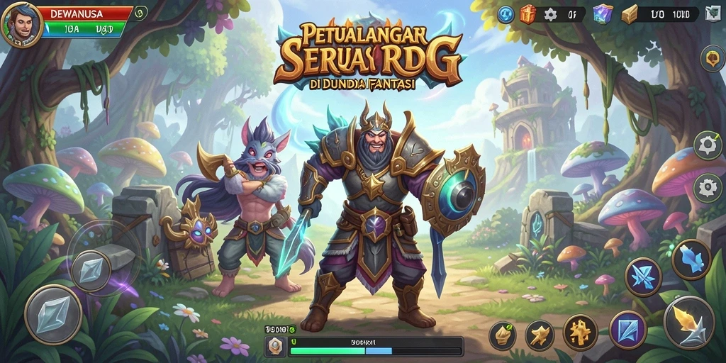 Screenshot gameplay DEWANUSA yang menampilkan pertarungan epik dan petualangan mendebarkan.