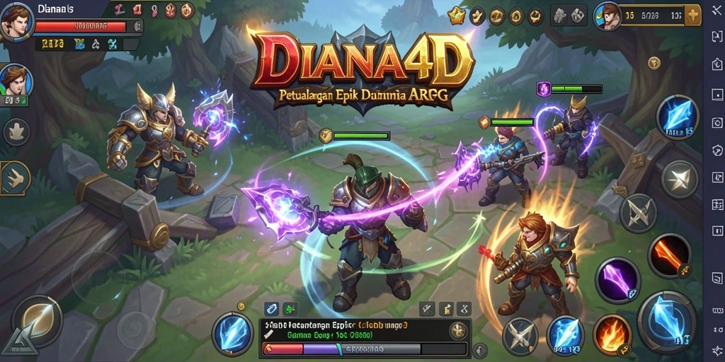 Menampilkan aksi gameplay seru dari DIANA4D dalam dunia ARPG.