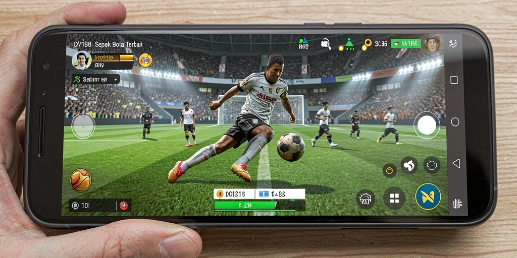 Screenshot utama DV188: Tanpa henti beraksi di lapangan sepak bola.