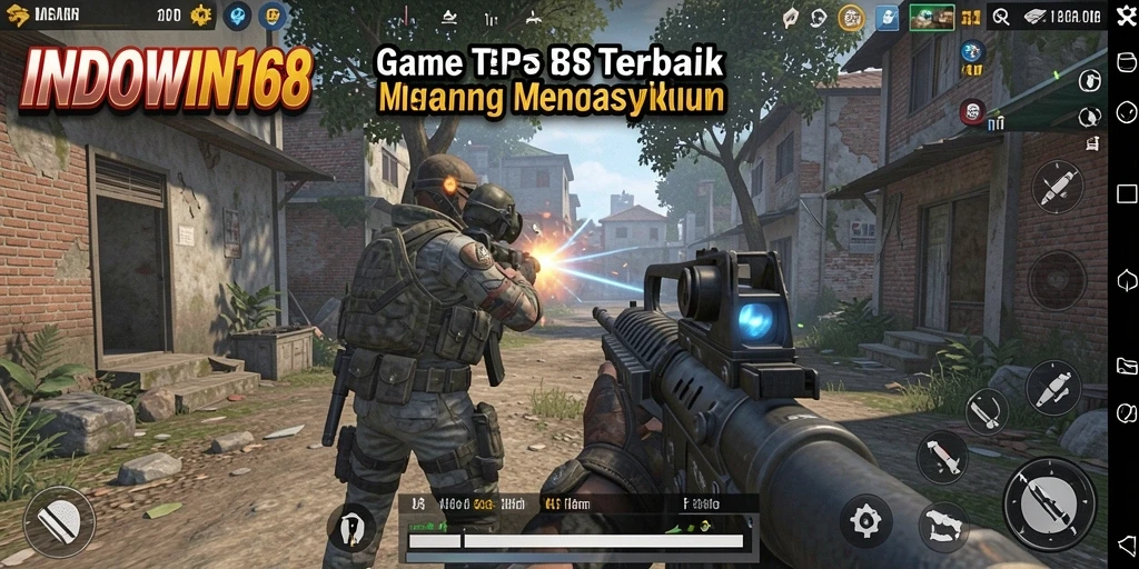 Screenshot INDOWIN168 menampilkan aksi gameplay TPS yang seru.
