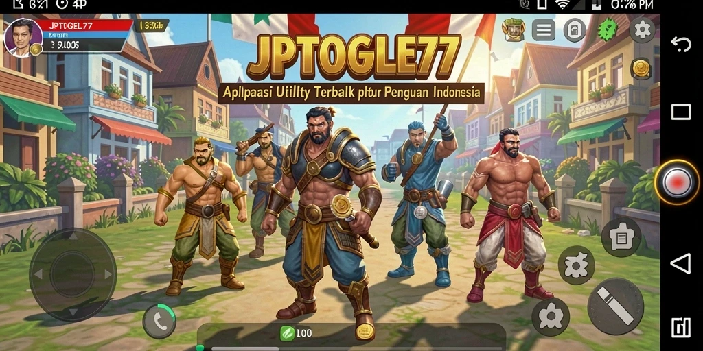 Tampilan utama aplikasi JPTOGEL77 dengan fitur utility yang canggih.