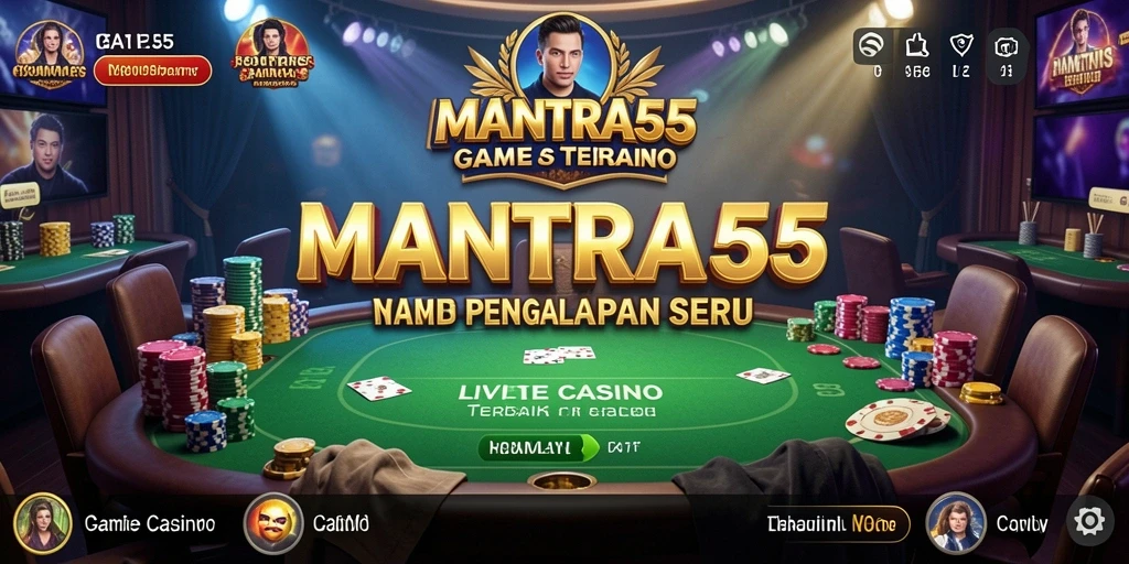 Tampilan gameplay Live Casino yang mendebarkan di MANTRA55.