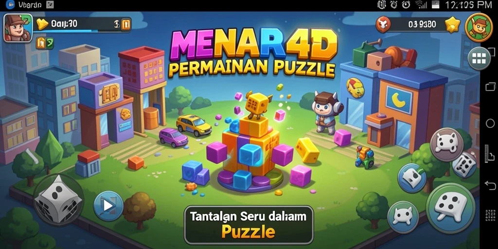Gameplay MENARA4D menampilkan tantangan puzzle yang seru dan menarik.