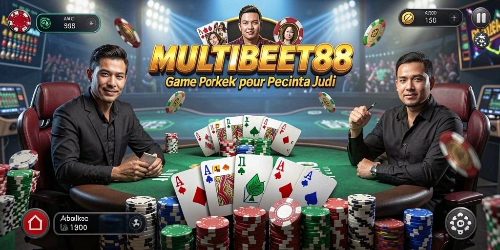 Tampilan gameplay Poker yang mendebarkan di MULTIBET88.