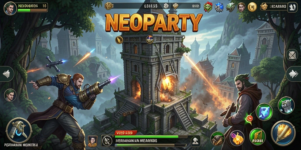 Tampilan seru dan mendebarkan dari gameplay NEOPARTY.