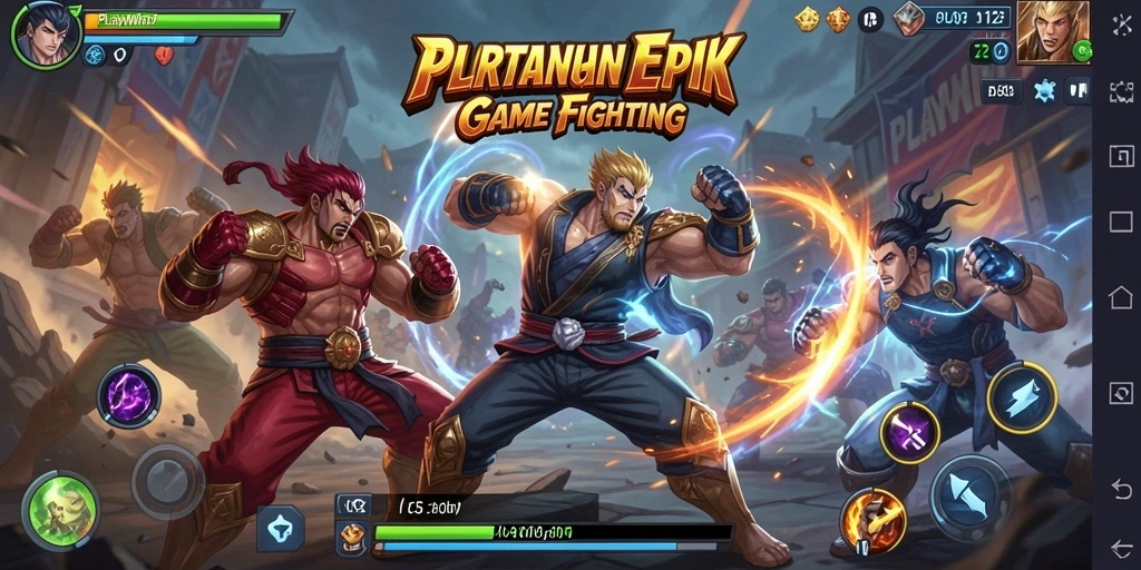 Tampilan seru dari gameplay pertarungan di PLAYWIN123.