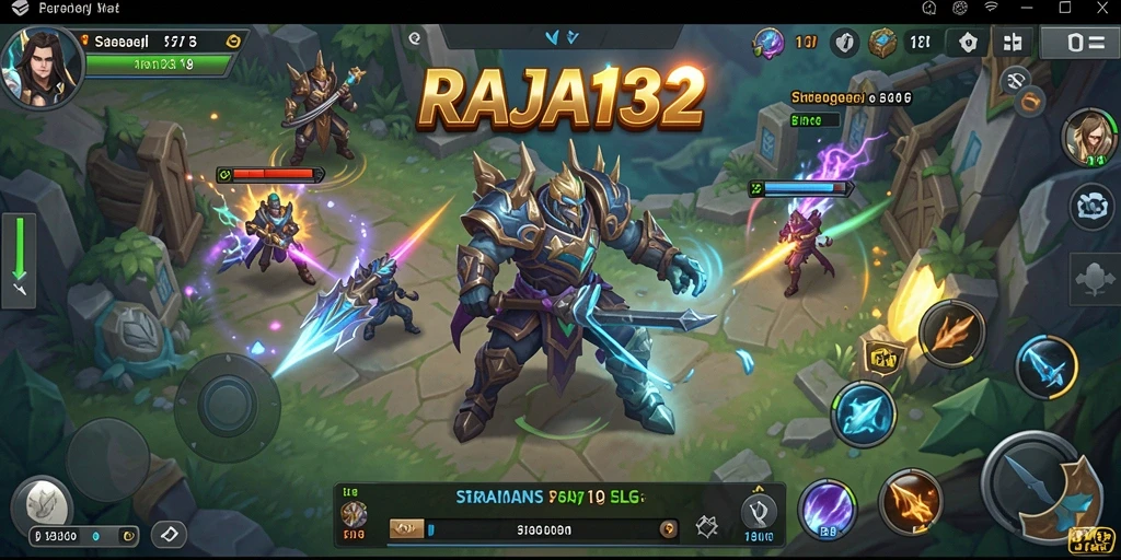 Tampilan gameplay menegangkan dalam RAJA132, penuh strategi dan aksi.
