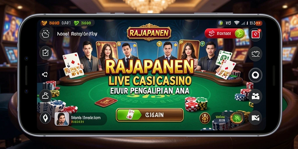 Screenshot RAJAPANEN menampilkan dealer live yang siap membantu pemain.