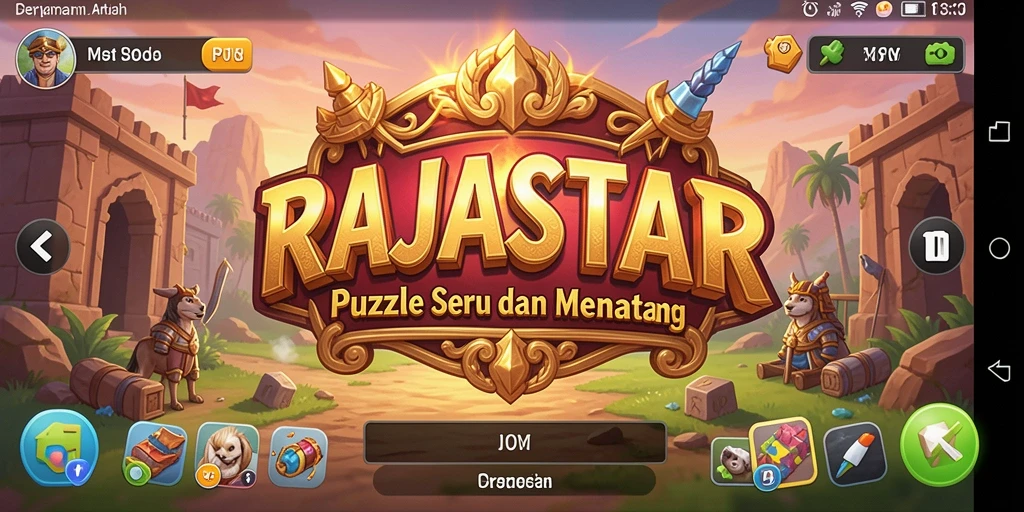 Screenshot gameplay RAJASTAR menampilkan momen seru bermain puzzle.