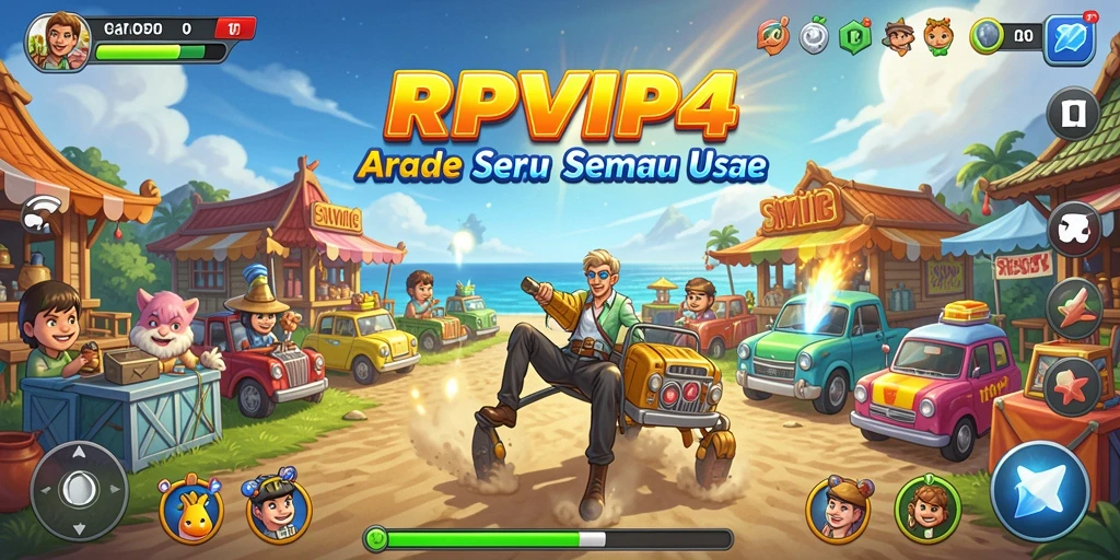 Tampilan gameplay RPVIP4 yang penuh aksi dan warna.