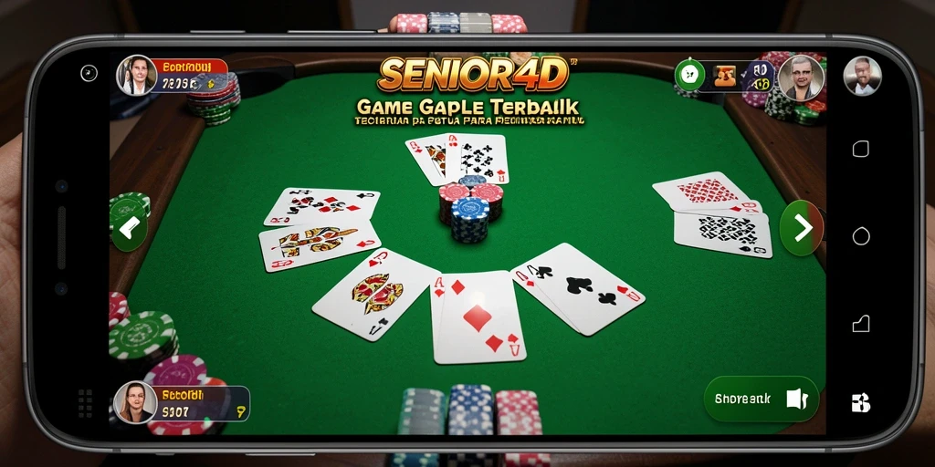 Tampilan gameplay Gaple di SENIOR4D yang menarik dan interaktif.