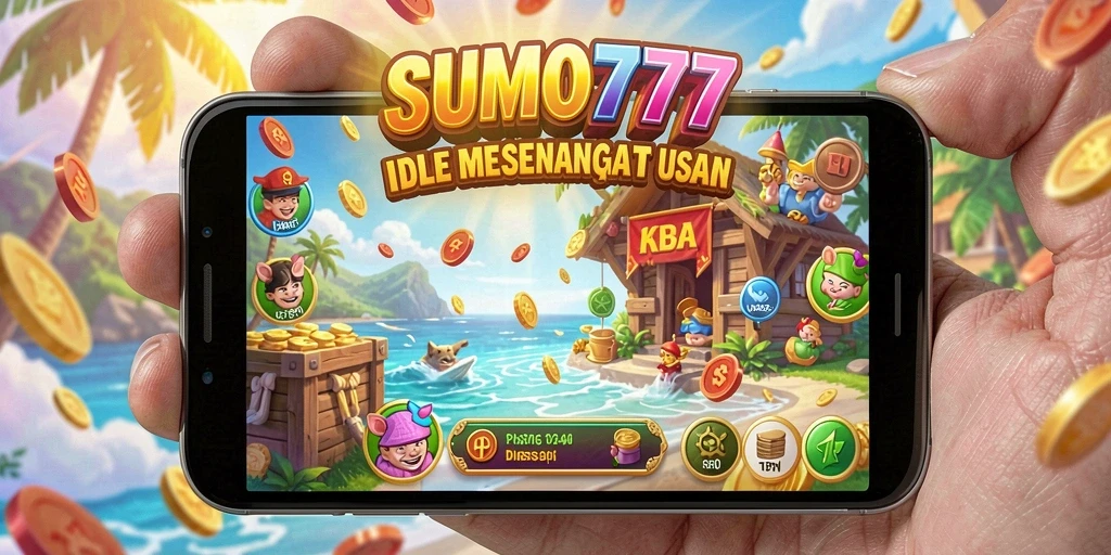 Tangkapan layar SUMO777 menampilkan gameplay Idle yang menarik dan penuh warna.