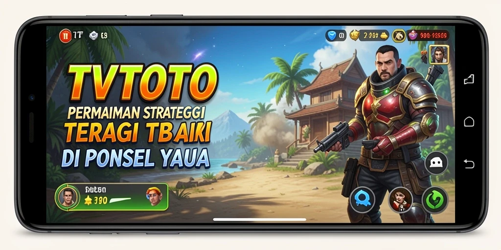 Screenshot TVTOTO menampilkan aksi pertempuran strategis yang epik.