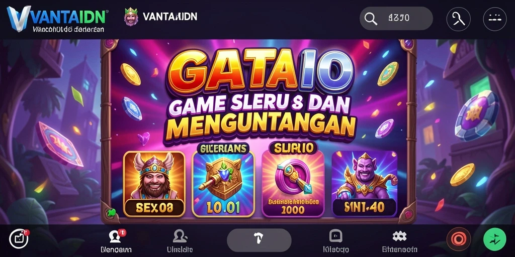 Screenshot dari gameplay VANTAIDN yang menampilkan putaran Slot yang menegangkan.