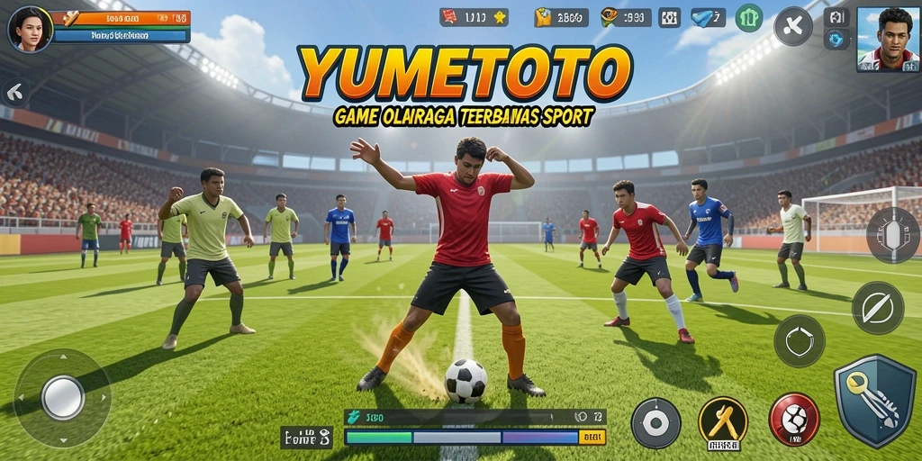 Gameplay seru dalam YUMETOTO yang menampilkan berbagai olahraga.